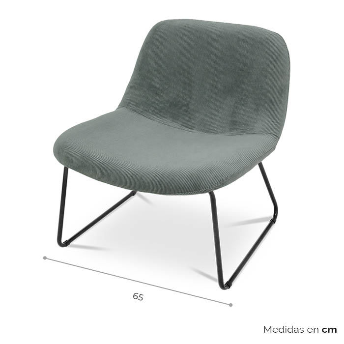 Sillon Tela Gris Oxford Cincuenta Y Uno | Sillones y Ottomanes | salas